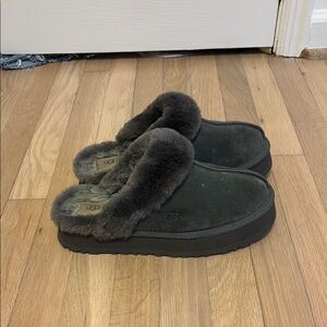 UGG Gray Shearling Slippers